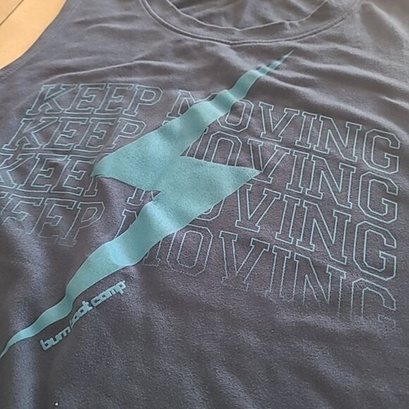 Burn Boot Camp Bolt Print Muscle Tank, New, Medium - Picture 1 of 3
